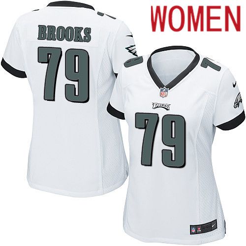Women Philadelphia Eagles #79 Brandon Brooks Nike White Game NFL Jersey